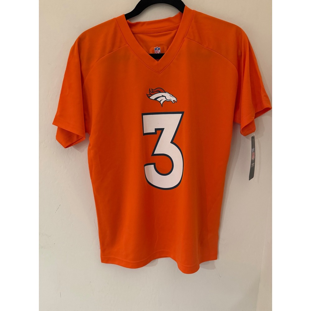 YOUTH NFL Denver Broncos Russell Wilson #3 Jersey Shirt Size L (14/16) NWT - Picture 1 of 6